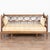 19th century Swedish bench, crafted in pine and retaining its original painted finish. The paint presents in brown tones...