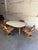 Brown Outdoor Rattan Dining Set With Extension Round Table and 4 Swivel Chairs Mid-Century Modern 1970s For Sale - Image 8 of 12