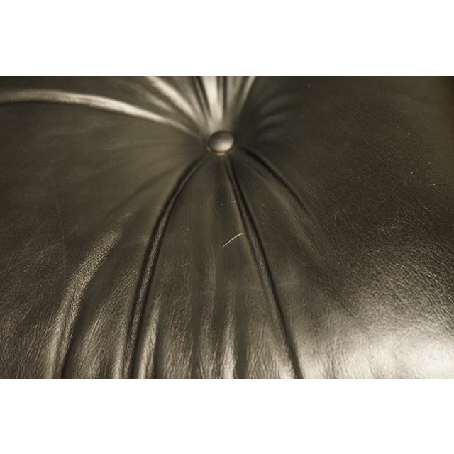 Wood Mid-Century Modern Eames Lounge Chair and Ottoman in Black Leather For Sale - Image 7 of 12