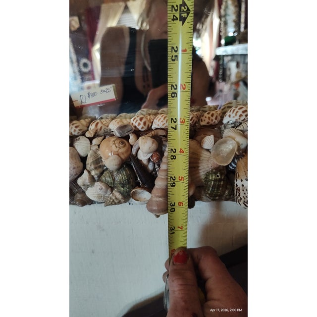 Nautical Vintage Handcrafted California Seashell Mirror For Sale - Image 3 of 18