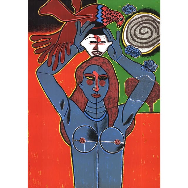 Artist: Corneille Title: La Sensualite du Sensible Year: Unknown Signed: No Medium: Serigraph Paper Size: 50 x 32 inches (...