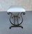 Metal Gilt Spanish Iron Bench With Lyre-Shaped Base For Sale - Image 7 of 12