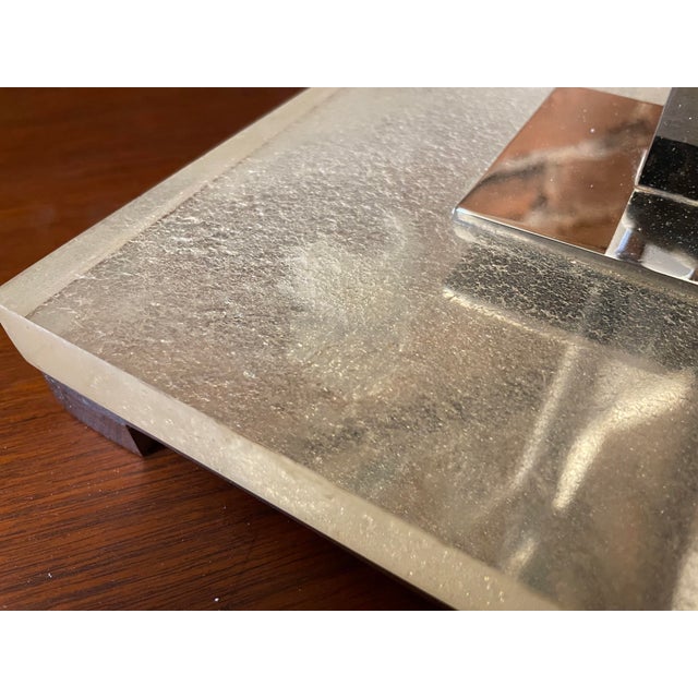 1970s Vintage Charles Hollis Jones Chrome & Lucite Double-Sided Tiltable Vanity Mirror For Sale - Image 5 of 8