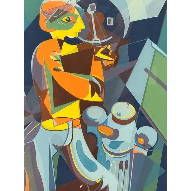 1950s Reversible Cubist and Modernist Abstract by James Houston McConnell For Sale - Image 5 of 18