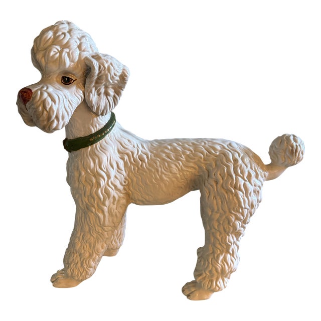 Vintage Italian Ceramic Poodle Figurine For Sale