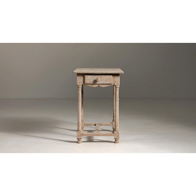 Traditional Oak Side Table With Single Drawer France 19th Century For Sale - Image 3 of 3