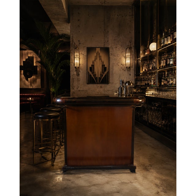Brutalist Vintage Brutalist Bar in Steel, 1980s For Sale - Image 3 of 9
