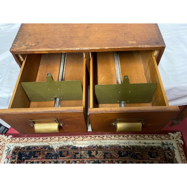 This is a great piece of history. Comes from an old library that was remodeled in the early 1950’s this desk top file...