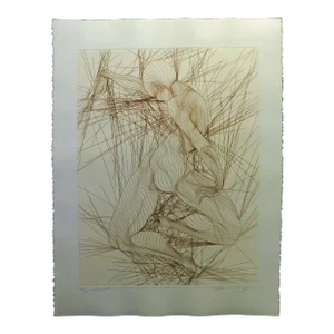 Guillaume Azoulay "Contraction" Hand Signed Original Color Etching