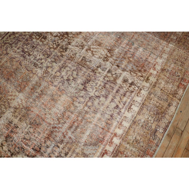 Early 20th Century Zabihi Collection Worn Persian Corridor Size Rug - 6'9" x 19'8" For Sale - Image 10 of 11