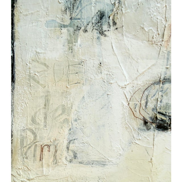 "Rue De Paris" Original Small Abstract Painting in Neutral Colors. For Sale - Image 4 of 5