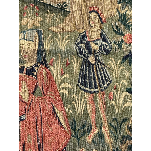 French Aubusson Style Tapestry, 1960s For Sale - Image 11 of 18