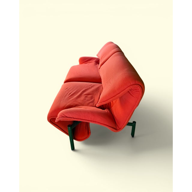 Cassina Mid-Century Modern Veranda 2-Seater Sofa by Vico Magistretti for Cassina, Italy, 1983 For Sale - Image 4 of 12