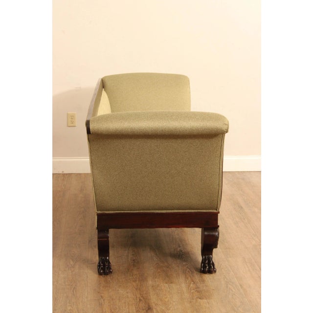 Antique American Empire Carved Mahogany Sofa For Sale - Image 11 of 12