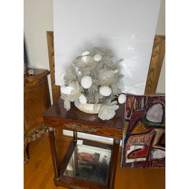 Antique White Unusual Shell Flower Arrangement For Sale - Image 8 of 10