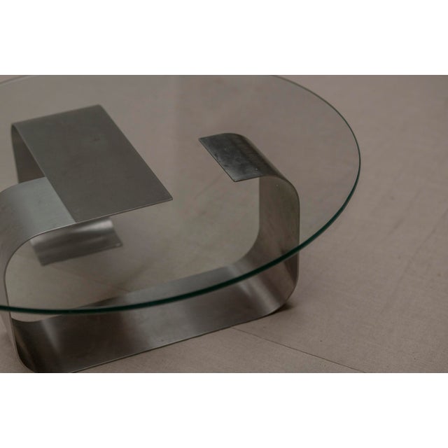 Gray Vintage French Coffee Table by Francois Monnet, 1970s For Sale - Image 8 of 13