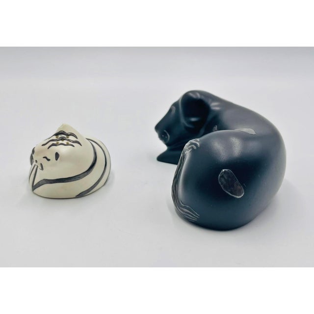 Blue 1980s Emilia Castillo, Taxco, Plata, Pure Silver, Dog, Cat, Sculptures, Mexico For Sale - Image 8 of 18