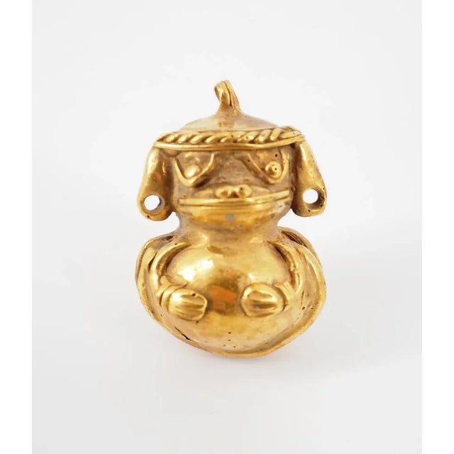 Colombia Taïrona civilization - Small soldier Statuette carried out according to the lost wax technique Copper & gold...