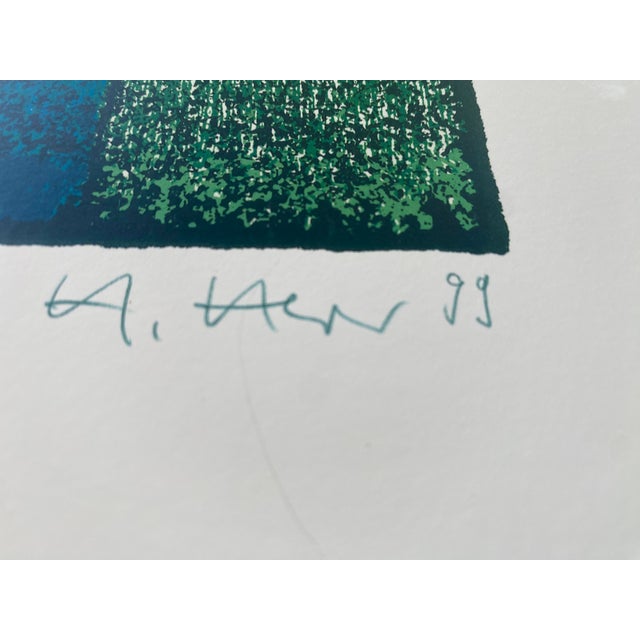 Large, Hand-Signed Print by Armin Mueller-Stahl, Blue Connection, 1999, Tribute to Marlene Dietrich For Sale - Image 10 of 14