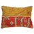Pillow made from an early 20th century coral and gold color antique Oushak rug Measures: 16" x 23".