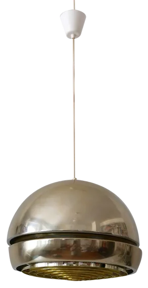 Mid-Century Modern Aluminium Pendant Lamp or Hanging Light, Sweden, 1960s