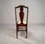 1960s Vintage Queen Anne Mahogany Side Chair, Brass Studs Beige Fabric For Sale - Image 6 of 11