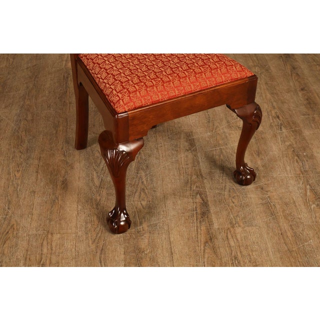 Stickley Chippendale Style Set of Four Mahogany Dining Chairs For Sale - Image 13 of 18