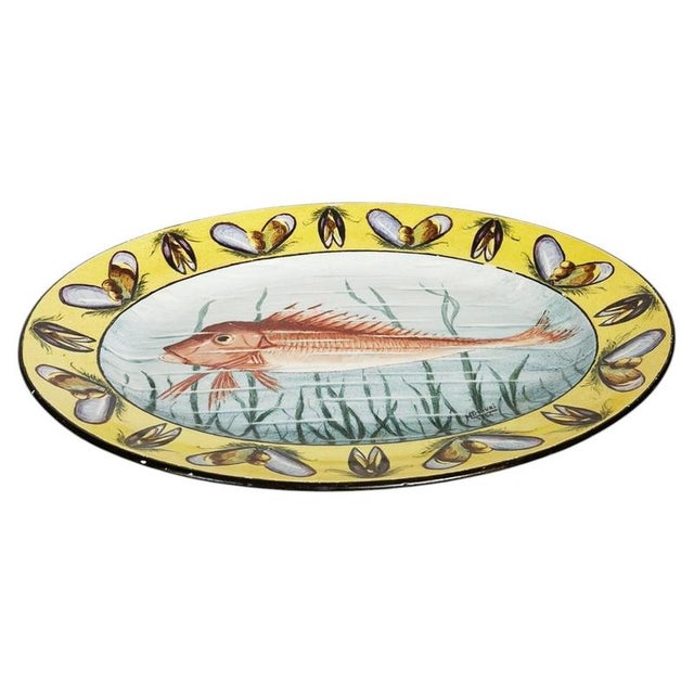 Ceramic Dish with Fish Decoration, France, 1960s For Sale - Image 16 of 16