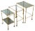 Stackable Trolleys in Brass & Faux Bamboo 1970s, Set of 3 For Sale