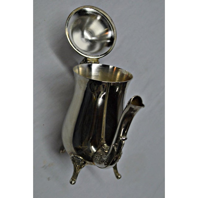 Silver Plated Coffee & Tea Set - 4 Pieces For Sale - Image 11 of 11