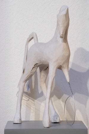 King of Pain by Shelli Langdale | Paper and mixed media sculpture of a horse