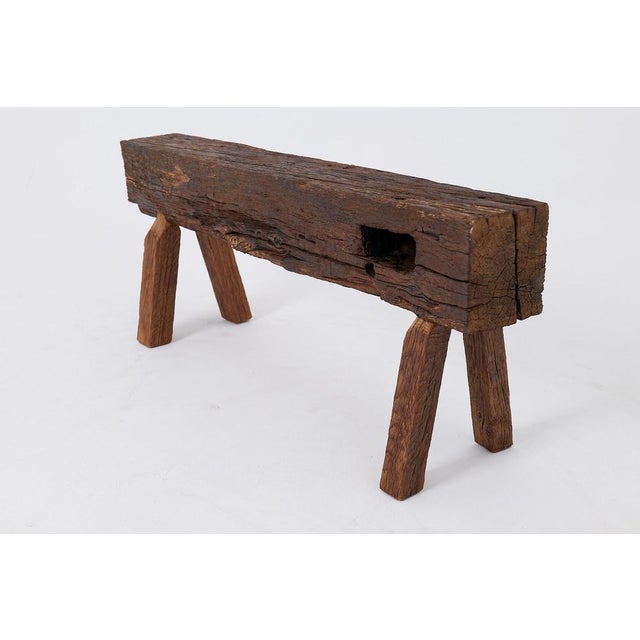Bench in Reclaimed Wood Beam by Logniture For Sale - Image 6 of 18