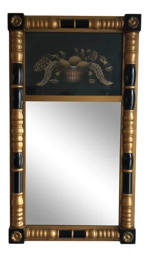 Vintage Lambert Hitchcock Gilt Trumeau Mirror