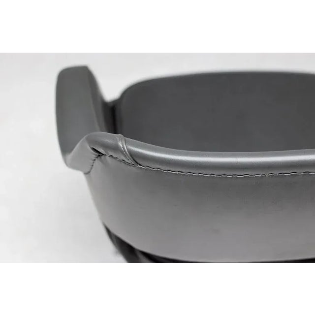 Textile Kilta Dining Chairs in Grey Leatherette by Olli Mannermaa, 1960s, Set of 8 For Sale - Image 7 of 9