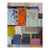 Christiane Corcelle "Friday Night Swing" Mixed Media on Cradled Board, Small Colorful Abstract Painting in Blue, Orange and Pink, 2025 For Sale