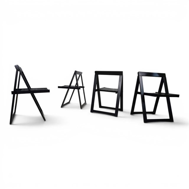 Trieste Folding Chairs by Aldo Jacobi for Bazzani, 1960, Set of 4 For Sale - Image 10 of 17