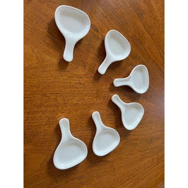 1970s 1970s Biomorphic Amuse Bouche Serving Spoons- Set of 6 For Sale - Image 5 of 7