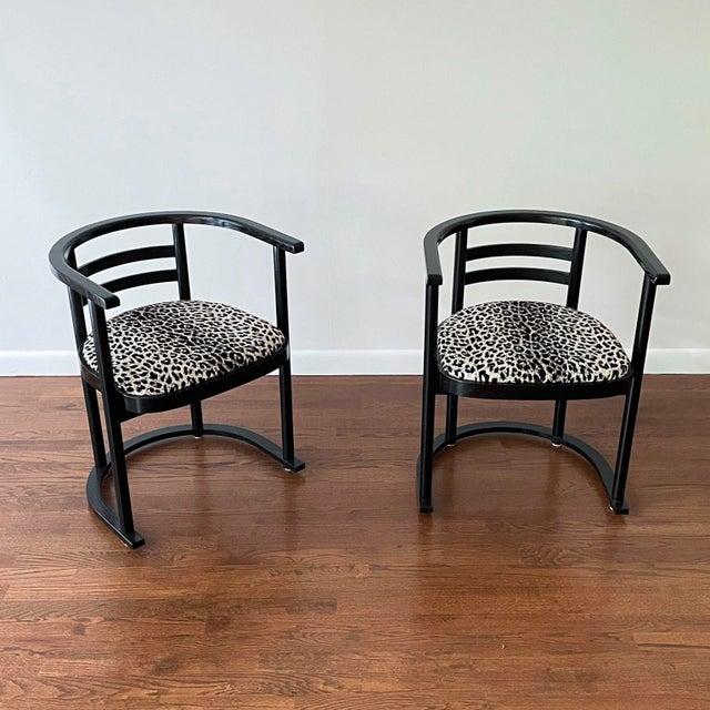 Pair of 1950s Bauhaus Armchairs Attributed to Josef Hoffmann for Thonet For Sale - Image 9 of 9