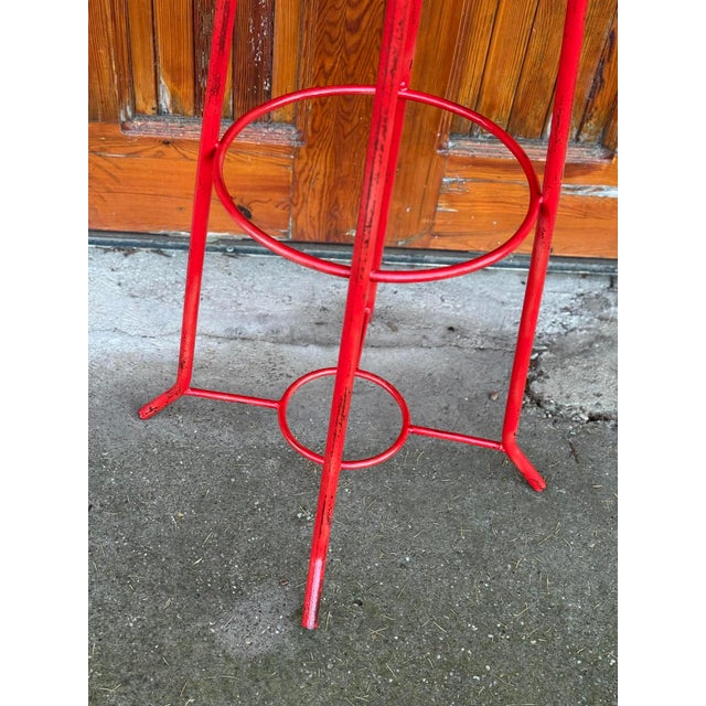 Vintage Industrial Red Coat Rack ca 1950s Original good condition . Size :178x30x30