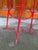Vintage Industrial Red Coat Rack ca 1950s Original good condition . Size :178x30x30
