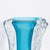 Hand-Blown Murano Modern Fluid Vase in Aquamarine Blue With Bubbles For Sale - Image 9 of 11