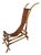 Chaise Lounge in Bamboo and Leather, 1970 For Sale