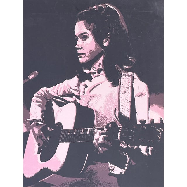 1960s Vintage Expressionist Figurative Lithograph Female Guitar Player by Cathal Brendan O'Toole For Sale - Image 5 of 6