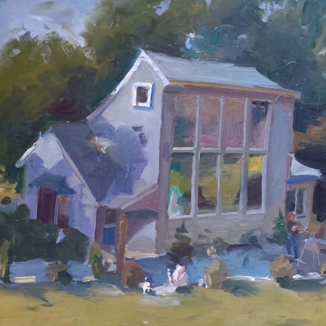 Realism Famous Artist's Connecticut Studio, Original Oil Painting For Sale - Image 3 of 5