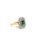 Art Deco Vintage Style Emerald Diamond Ring in Solid 18k Yellow Gold Us 7 For Sale - Image 3 of 6