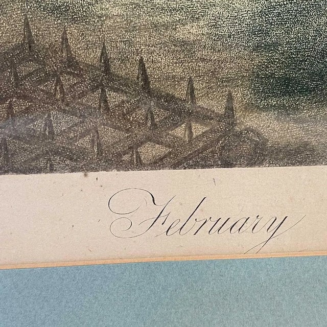 Pair Francesco Bartolozzi Engravings, the Months: April, February After W. O. Hamilton For Sale In Denver - Image 6 of 18