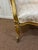 Early 20th Century French Louis XV Style Pair of Gilded Gold Creme Tufted Chairs For Sale - Image 10 of 12