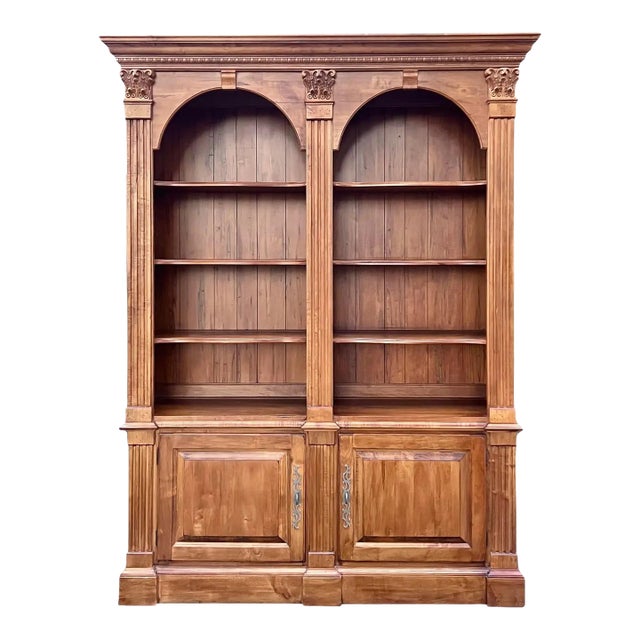 Ethan Allen Double Arch Legacy Bookcase For Sale