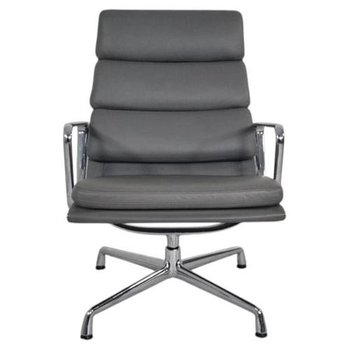 2000 - 2009 EA219 Soft Pad Chair in Soft Leather by Charles and Ray Eames for Vitra For Sale - Image 5 of 5