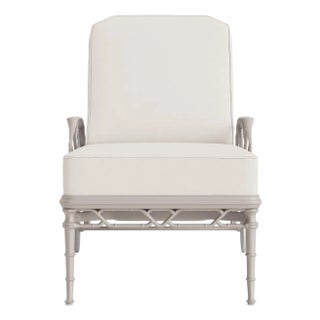 Brown Jordan Calcutta Adjustable Chaise Lounge, Dove frame with Fusion Natural fabric For Sale